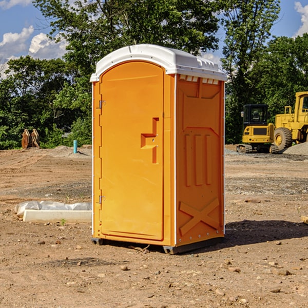 how often are the portable restrooms cleaned and serviced during a rental period in Combined Locks